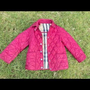 Authentic Burberry girls quilted jacket 2T
